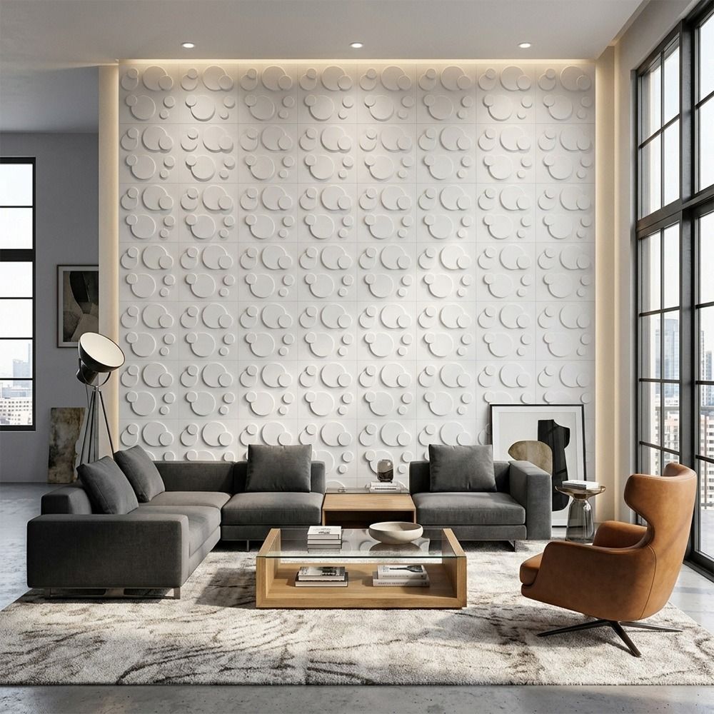 Biały panel ścienny 3D 50*50cm – Pvc Panel Background recenzja i cena