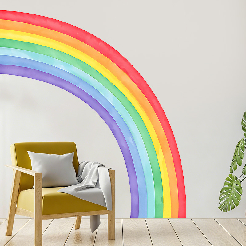 Duże tęczowe naklejki ścienne  – Pvc Panel Background recenzja i cena